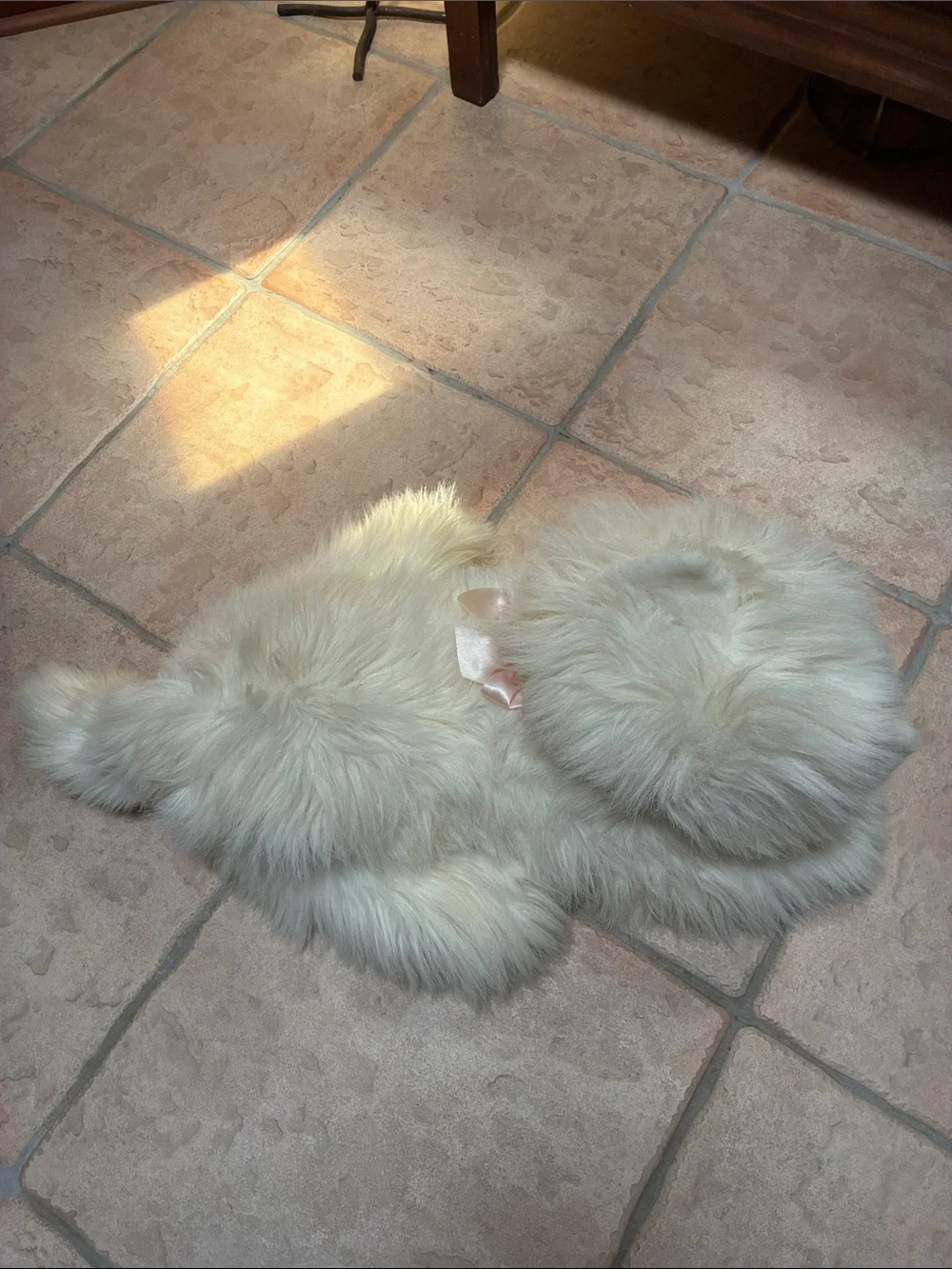 Kellytoy Cream Plush Long-Fur Persian Cat with Brown Nose